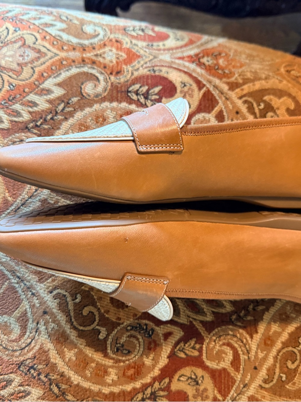 Birdies The Vesper. Slip on. 100% leather. Rubber sole. Cappuccino Raffia. 9.5 - Picture 5 of 12